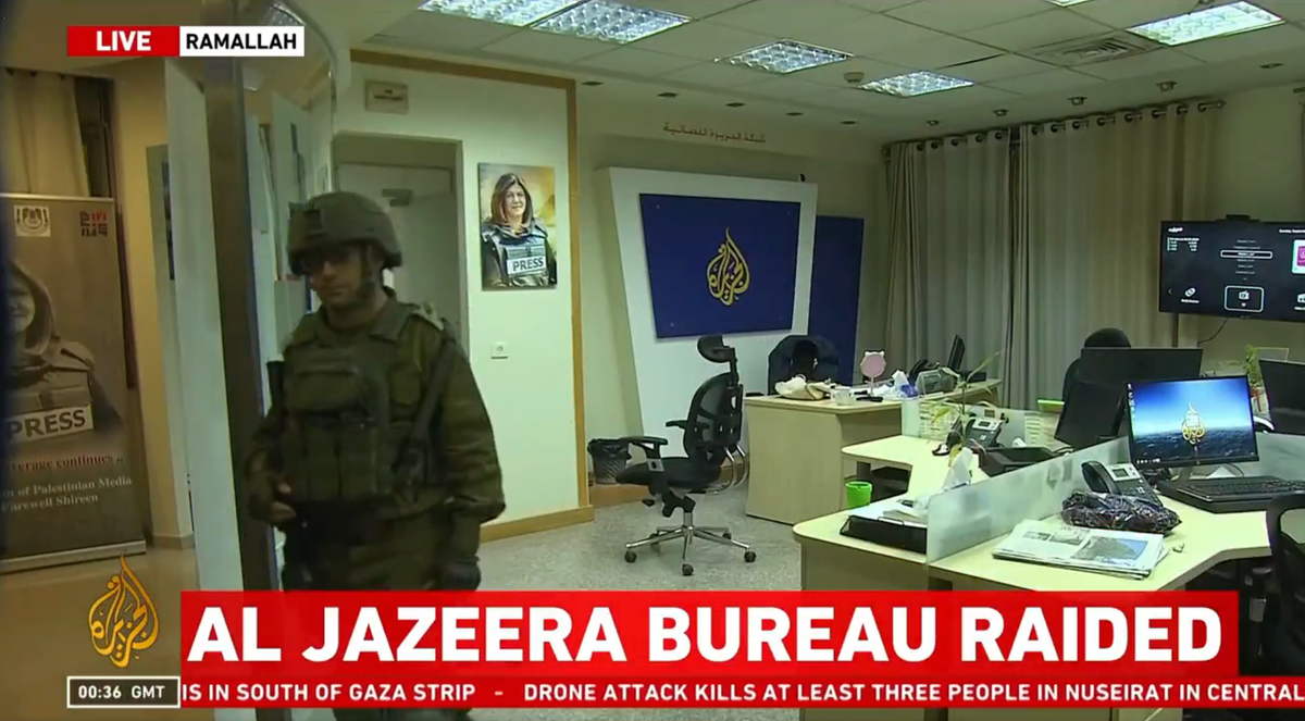 Losing The Narrative War: Israel Illegally Raids and Shuts Down Al Jazeera's West Bank Bureau